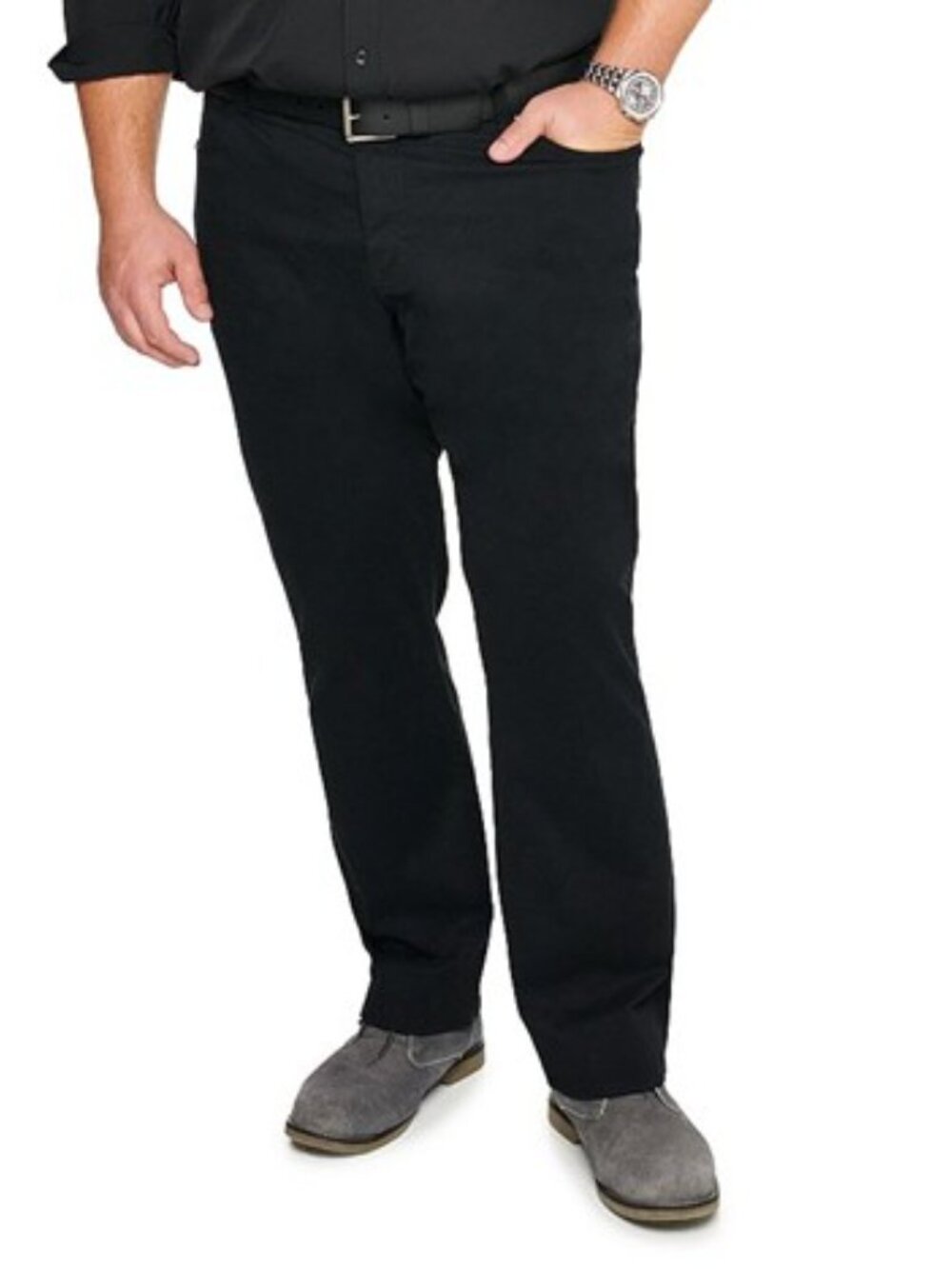 Big & Tall Lee Extreme Motion MVP Straight Tapered Jeans, Size: 46 X 32, Black - Picture 2 of 2